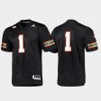 #1 Premier Miami Football Men Black Jersey 444109-231