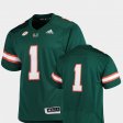 #1 College Football University of Miami Premier Men Green Jersey 759192-893
