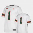 #1 College Football Miami Hurricanes Premier Mens White Jersey 554406-549