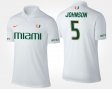 #5 Andre Johnson Name and Number University of Miami Mens White Polo 253678-478