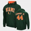 #44 Bradley Jennings Jr. Arch & Logo 2.0 University of Miami Pullover Men's Green Hoodie 697135-178