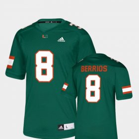 #8 Braxton Berrios NFLPA Alumni Chase Hurricanes Replica Men Green Jersey 150069-255