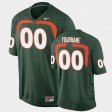 #00 Custom Game Hurricanes College Football Men's Green Jersey 472005-596