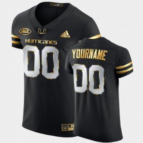 #00 Custom Golden Edition Hurricanes 2020-21 Authentic Men Black Jersey 982114-745