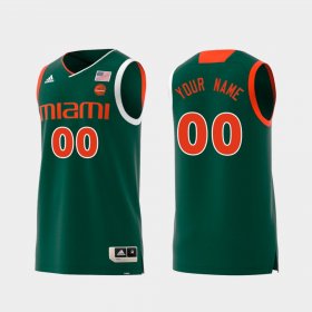 #00 Custom Replica Miami Swingman College Basketball Men Green Jersey 689571-418