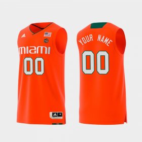 #00 Custom Replica Miami Swingman College Basketball Men's Orange Jersey 586126-960