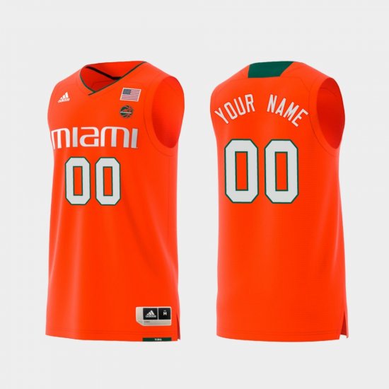 #00 Custom Replica Miami Swingman College Basketball Men\'s Orange Jersey 586126-960