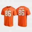 #86 David Njoku College Legends Miami Hurricanes Name & Number Men's Orange T-Shirt 822135-118