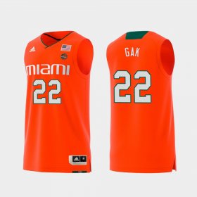 #22 Deng Gak Replica Miami Hurricanes Swingman College Basketball Mens Orange Jersey 603356-556