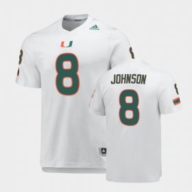 #8 Duke Johnson Replica Hurricanes AEROREADY Mens White Jersey 240682-997