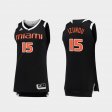 #15 Ebuka Izundu College Basketball Miami Chase Mens Black White Jersey 686045-556
