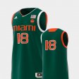 #18 Basketball Swingman Miami Hurricanes College Replica Men Green Jersey 797785-128