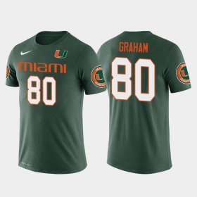 #80 Jimmy Graham Future Stars Miami Hurricanes Football Men Green T-Shirt 219539-210