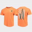 Baseball Flag University of Miami Comfort Colors Men Orange T-Shirt 584980-380