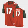 #17 Peyton Matocha Replica Hurricanes College Football Men's Orange Jersey 134346-306