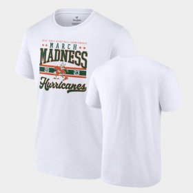 Miami 2023 NCAA Basketball Tournament March Madness Men White T-Shirt 403611-658