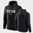 College Basketball Miami 2022 NCAA March Madness Sweet Sixteen Jumpball Pullover Mens Black Hoodie 400130-912