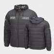 OHT Military Appreciation University of Miami Digital Camo Detail Full-Zip Puffer Mens Charcoal Jacket 912060-440