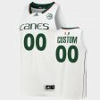 #00 Custom College Basketball Miami 2022 Men White Jersey 802500-148
