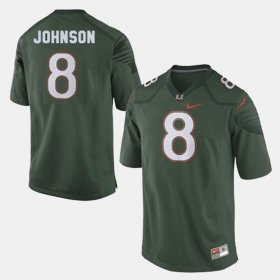 #8 Duke Johnson College Football Miami Youth Green Jersey 785257-709