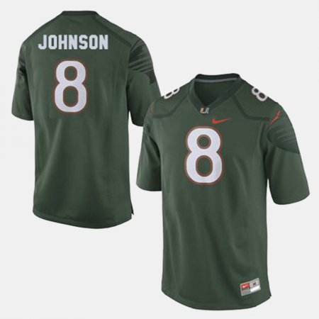 #8 Duke Johnson College Football Miami Youth Green Jersey 785257-709