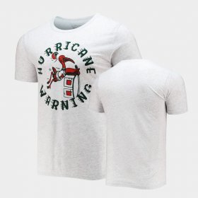 College Football Miami Hurricanes Homefield Vintage Hurricane Warning Unisex Gray T-Shirt 424051-518