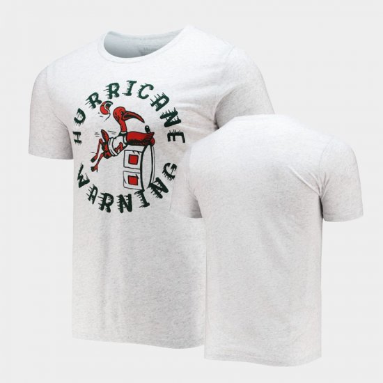College Football Miami Hurricanes Homefield Vintage Hurricane Warning Unisex Gray T-Shirt 424051-518