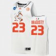 #23 Kameron McGusty March Madness Miami 2022 NCAA Basketball Men's White Jersey 458383-871