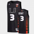 #3 Malcolm Grant College Basketball Miami Alumni Mens Black Jersey 583779-129
