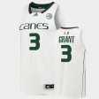#3 Malcolm Grant College Basketball University of Miami Alumni Mens White Jersey 561652-915