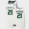 #21 Sam Waardenburg College Basketball Miami Hurricanes 2022 Men White Jersey 582775-668