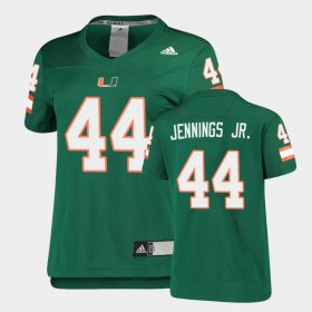 #44 Bradley Jennings Jr. Replica Hurricanes Football Womens Green Jersey 698249-326