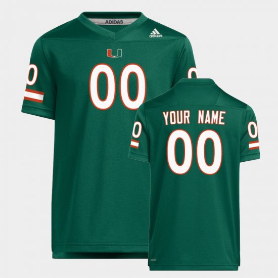 #00 Custom Replica Miami Youth Green Jersey 200179-215
