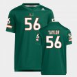 #56 Leonard Taylor Replica University of Miami Youth Green Jersey 530849-870